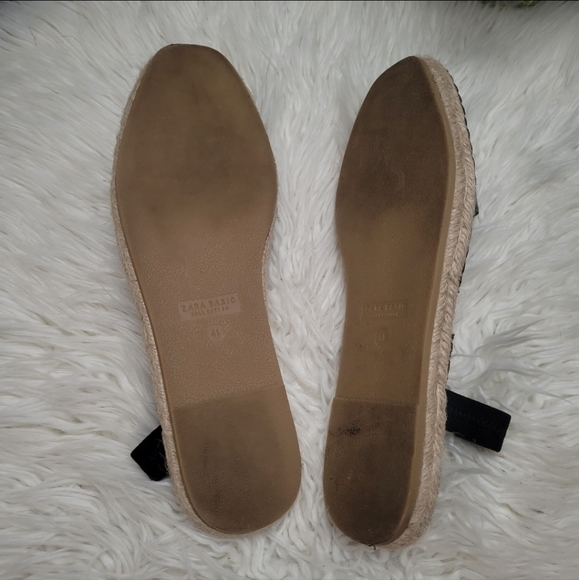 Zara Women Espadrilles Sandals Black Size 10 EUR 41 - Picture 12 of 13